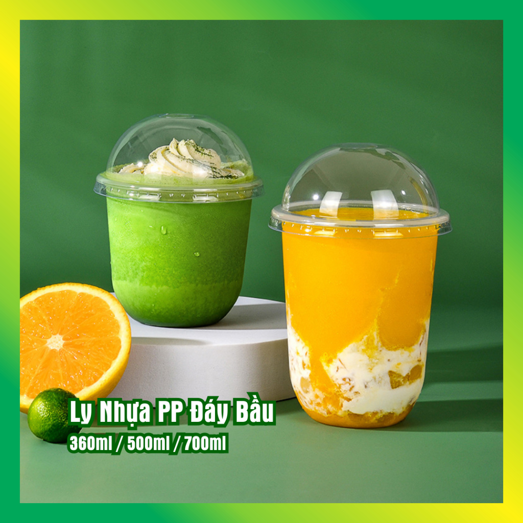 [ 50 cái ] Ly nhựa PP đáy bầu dày - Vui vui store