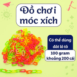 [100g khoảng 200 cái] Móc xích nhựa đồ chơi / Có thể dùng đặt lô tô