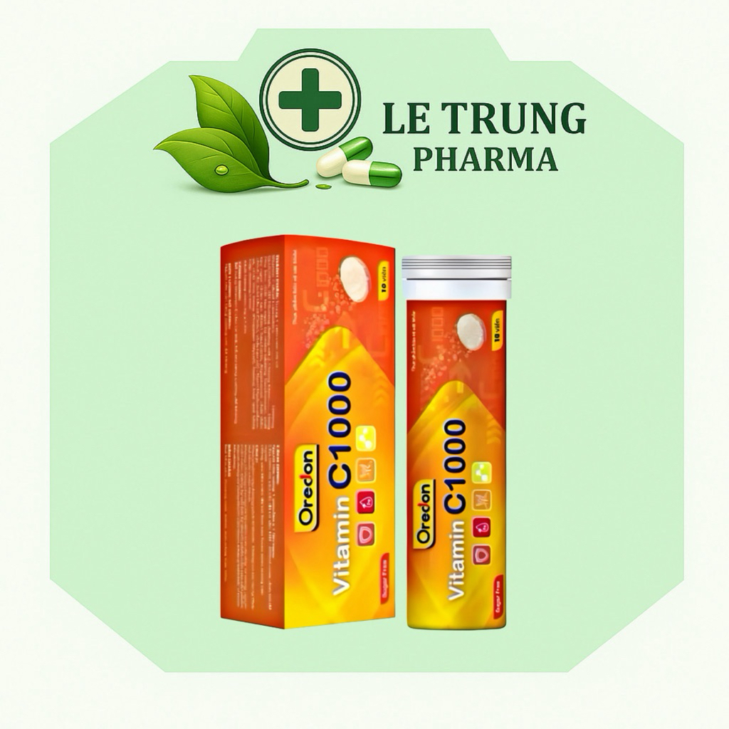 [ CHÍNH HÃNG ] Viên sủi uống Vitamin C1000 Oredon tuýp 10 viên