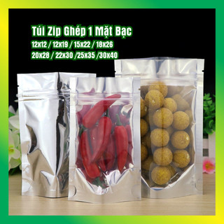 [ 500g -1KG ] Túi zip bạc đáy đứng một mặt bạc - VUI VUI STORE