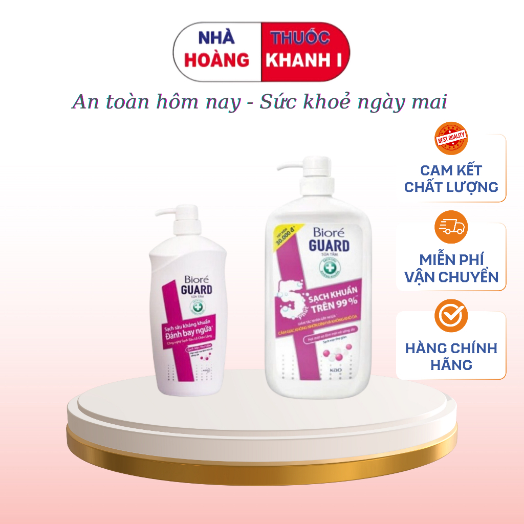 Biore Sữa Tắm Sạch Sâu Kháng Khuẩn - Sạch Mịn Thư Giãn Biore Guard 800G - 1.2kg