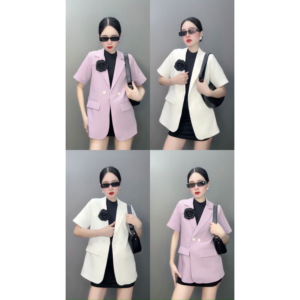 {GIÁ MỞ BÁN}  Áo vét nữ 2 LỚP, Áo vét cộc tay nữ, Chất chèo hàn ép mùng toàn bộ áo  dày dặn đẹp sắc 