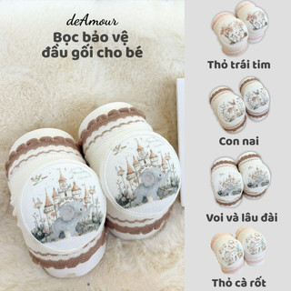 Bọc bảo vệ đầu gối cho bé tập bò họa tiết cổ tích, vớ bảo vệ đầu gối cho bé , lót bảo vệ gối cho bé