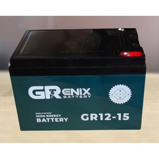  Ắc Quy Xe Đạp Điện Asama GRenix GS-15  12V-15AH  Chính Hãng Phiên Bản Mới Chịu Nhiệt Rất Cao 