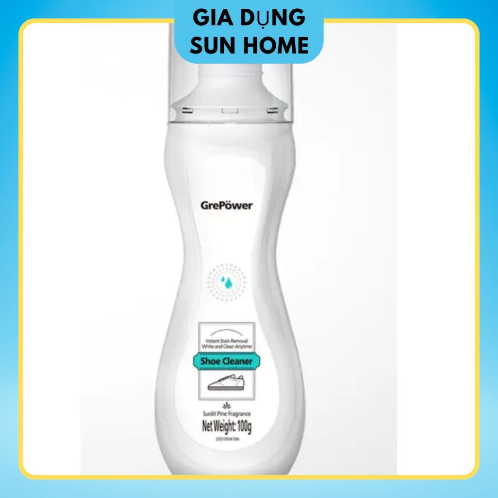 Gia dụng SunHome Nước tẩy giày GrePower by Liby – Shoe Cleaner, dễ sử dụng, loại bỏ vết bẩn, ố vàng,