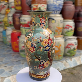 Bình hoa gốm Biên Hòa , chim đậu cành mai, cắm hoa , trang trí sang trọng