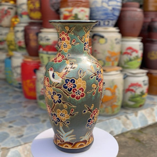 Bình hoa gốm Biên Hòa , chim đậu cành mai, cắm hoa , trang trí sang trọng
