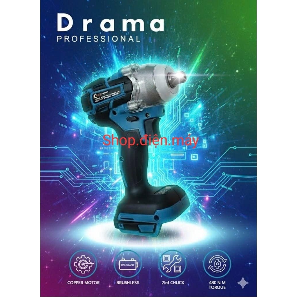 Thân máy siết Bulong Drama (chỉ gồm thân máy)