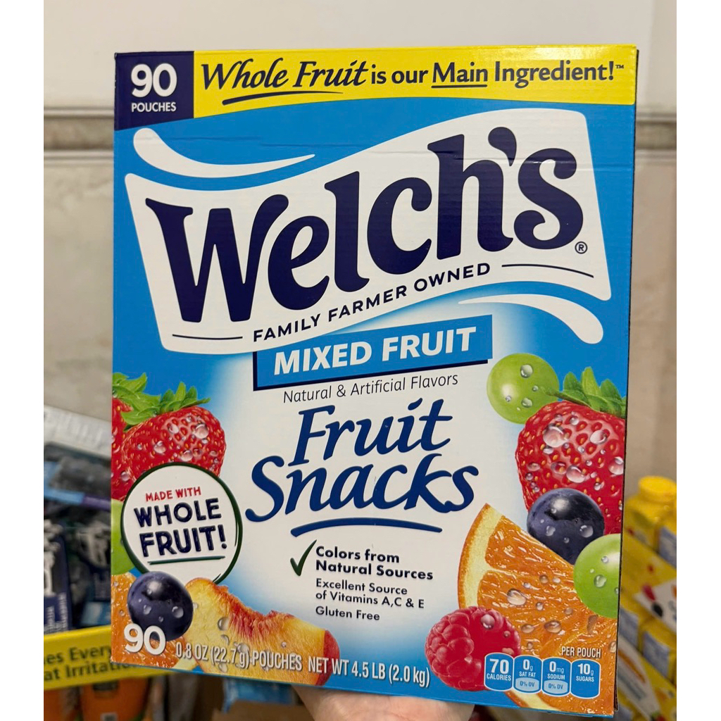 Kẹo dẻo trái cây Welch's Mỹ thùng 90 gói