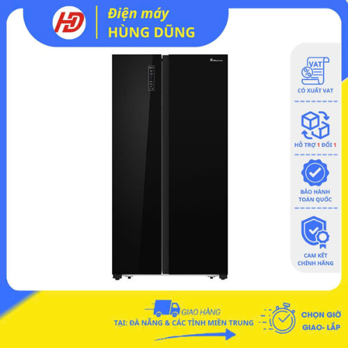 [SHIP HỎA TỐC ĐÀ NẴNG ] Tủ lạnh Hisense Inverter 519 lít Side By Side HS56WBG - Hàng chính hãng, bảo