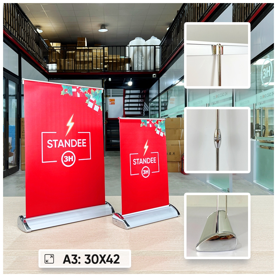 Standee Cuốn Để Bàn | Standee Cuốn Mini | Standee Cuốn Để Bàn A4 | Standee 3H