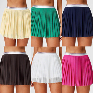  Chân Váy Thể Thao Cosleaf Xếp Li Phối Lưới Cạp Trắng Chân Váy Tập Pickleball Tennis Golf Hàng QC 