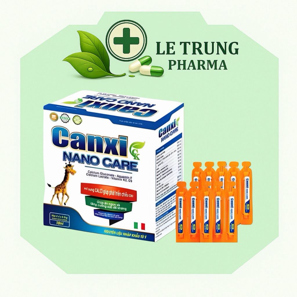 [ CHÍNH HÃNG ] Ống uống Canxi nano care milk socola giúp bổ sung calci hộp 20 ống