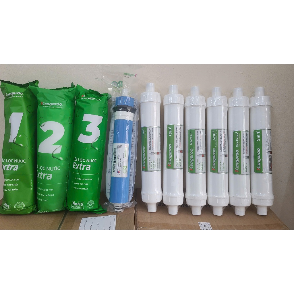Bộ10 Lõi lọc nước Kangaroo Hydrogen KG100HP, KG100HC...- Chính hãng