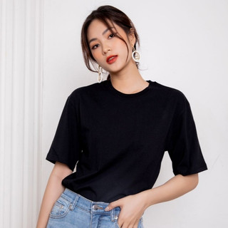 Áo thun trơn DT12 vải cotton cao cấp form rộng unisex - DT STORE