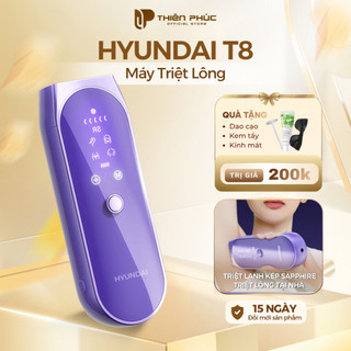  Máy triệt lông Hyundai T8 triệt lạnh kép sapphire máy triệt lông tại nhà an toàn màn cảm ứng LCD 