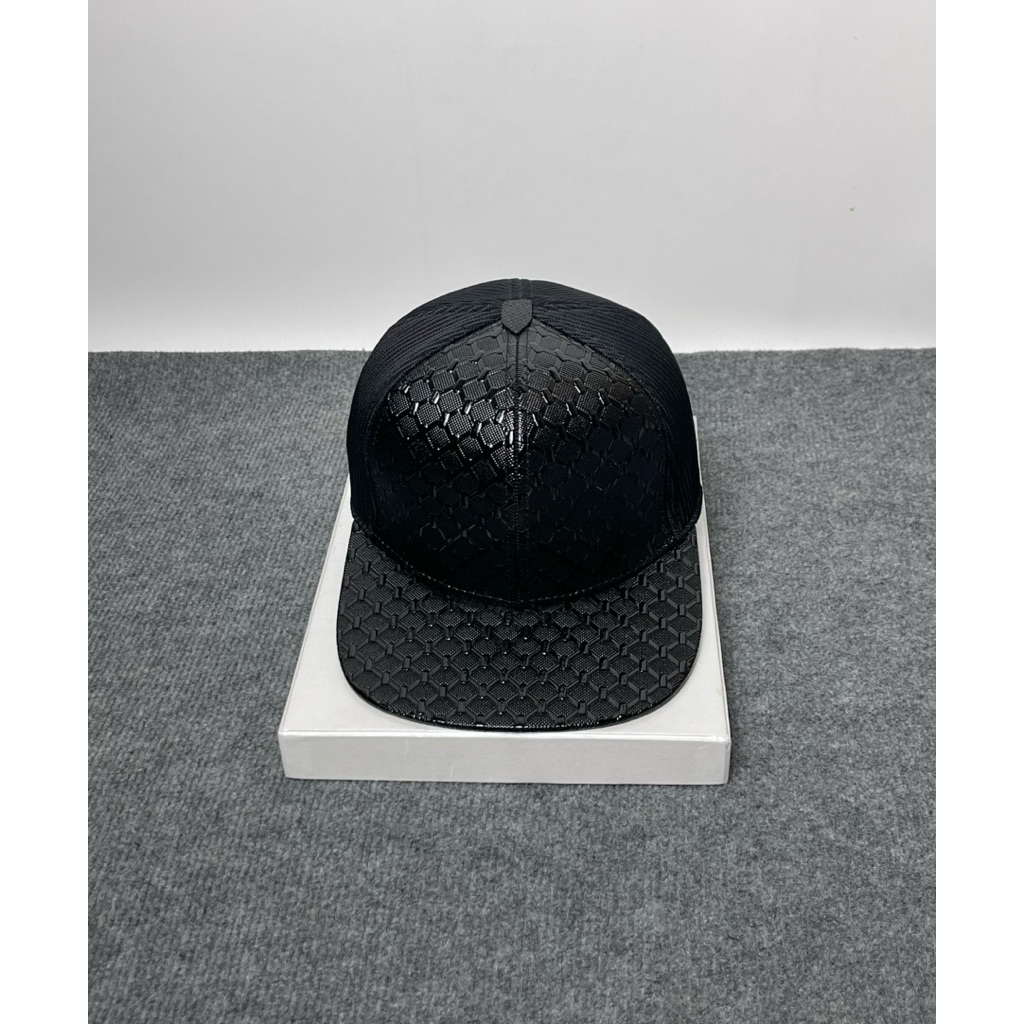 mũ SnapBack/Nón SnapBack Vân da ô vuông màu đen/phụ kiện thời trang hats