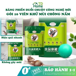 Gói 10 viên băng phiến xua đuổi chuột siêu mạnh TDHome, khử mùi hôi ẩm mốc, an toàn, tiện lợi HH494