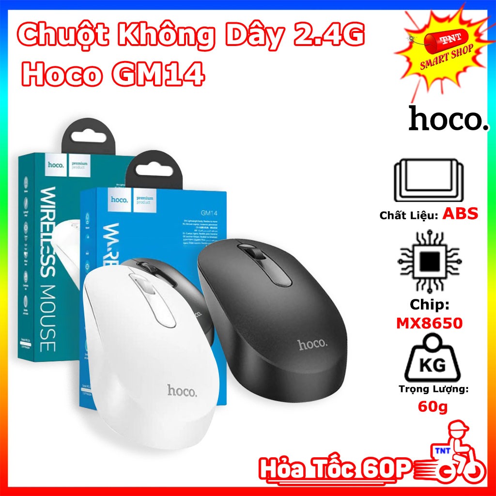 Chuột Không Dây 2.4G Hoco GM14 , kết nối USB, DPI 1200