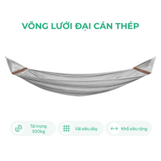 [Rẻ Vô Địch] Võng lưới đại A60 cán thép cao cấp Lâm Tùng, võng nằm cao cấp siêu dày và rộng, chịu tải 300kg