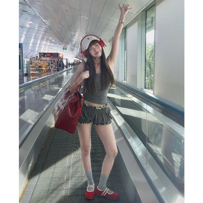 TSUN - Fiona Set Quần Áo Len Gân Nữ Body Xám Gợi Cảm Cá Tính | BigBuy360 - bigbuy360.vn