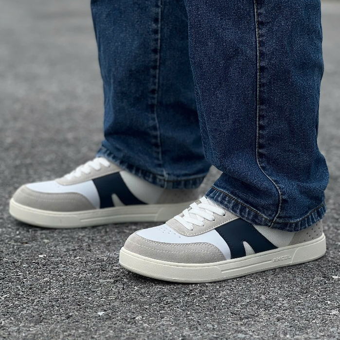 Giày Sneaker Thể Thao Unisex Ancol Antoan, Da Ultra M. Phối Da Lộn, Vải thoáng khí, Đế Cao Su Êm, Th