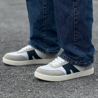 Giày Sneaker Thể Thao Unisex Ancol Antoan, Da Ultra M. Phối Da Lộn, Vải thoáng khí, Đế Cao Su Êm, Thoải Mái