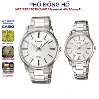  Đồng hồ đôi nam nữ dây kim loại Casio Anh Khuê MTP LTP 1303D-7AVDF 