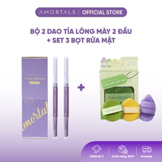   DEAL HỜI  Combo Giúp Làm Sạch Da Amortals - Bọt Rửa Mặt Sạch Dâu + Dao Cạo Đa Năng 2 Đầu Da Sạch Sáng Khỏe 