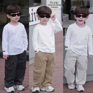   Mặc được 2 kiểu  Quần gió bé trai mềm nhẹ phối túi hộp thời trang Bernie - Quần dài bé trai 10-26kg - T0825Q03 