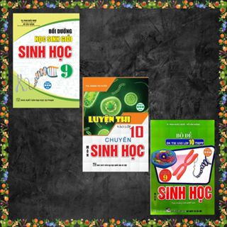  Sách Combo Luyện Thi Vào Lớp 10 Chuyên Môn Sinh Học+Bồi Dưỡng Học Sinh Giỏi Sinh Học 9 + bộ đề ôn thi vào lớp 10-HAGG 