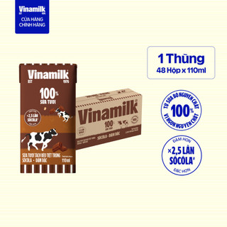   Sản phẩm mới  Thùng 48 Hộp Sữa Tươi Tách Béo Socola Đậm Đặc 110ml 