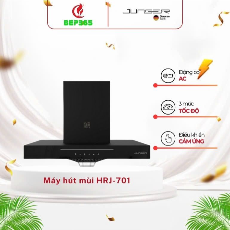 Máy hút mùi Junger HRJ-701 - Kiểu dáng hiện đại, dễ vệ sinh
