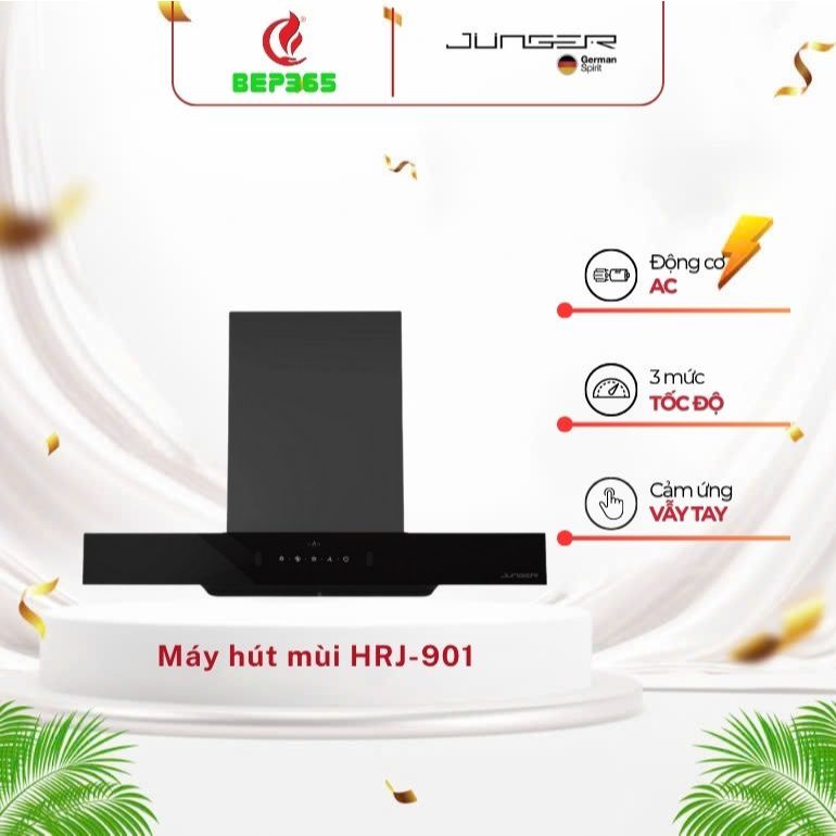 MÁY HÚT MÙI JUNGER HRJ-901 – Bền đẹp, phù hợp mọi không gian bếp