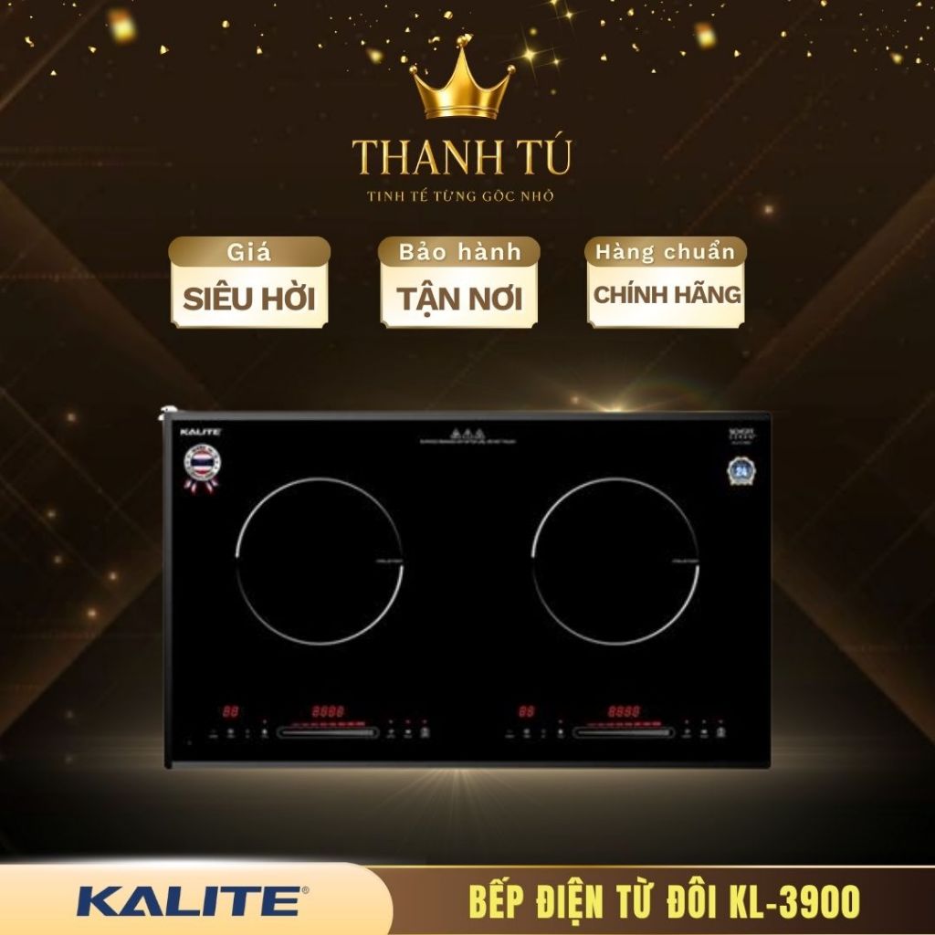 Bếp Điện Từ Đôi Kalite KL-3900 – Công Suất Mạnh, Điều Khiển Cảm Ứng Thông Minh