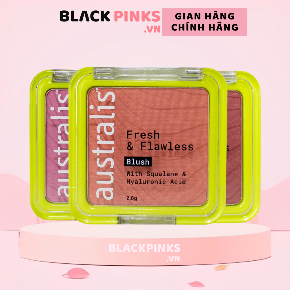 Má hồng Australis mịn lì màu hồng/màu hồng mận/màu hồng cam 2.8g