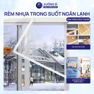  Rèm ngăn Lạnh điều hoà windowblinds rèm nhựa trong suốt eva ngăn lạnh điều hòa rèm cửa sổ chắn mưa có khóa kéo 