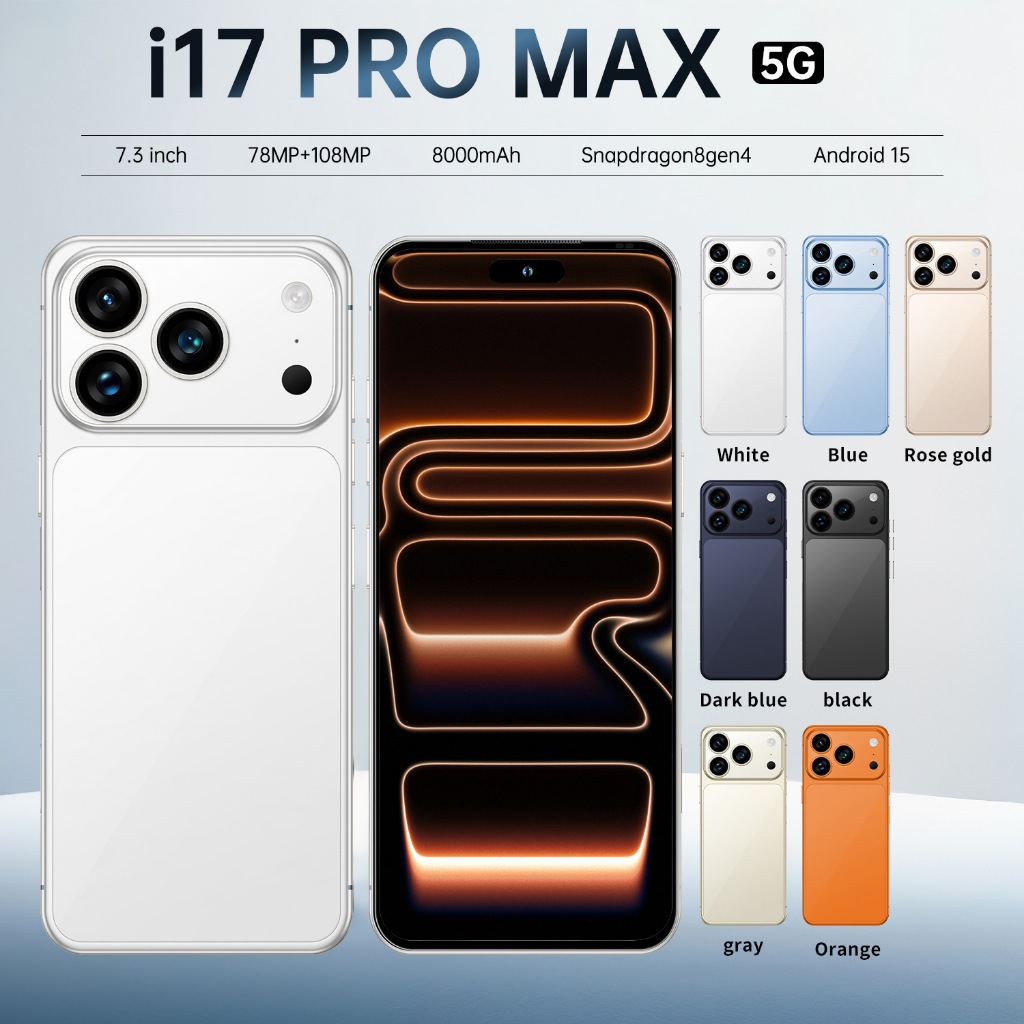 2025 i17 Pro điện thoại di động 7.3inch HD đt 16G/1TB Smartphone điện thoại rẻ cho học sinh 3G/4G/5G