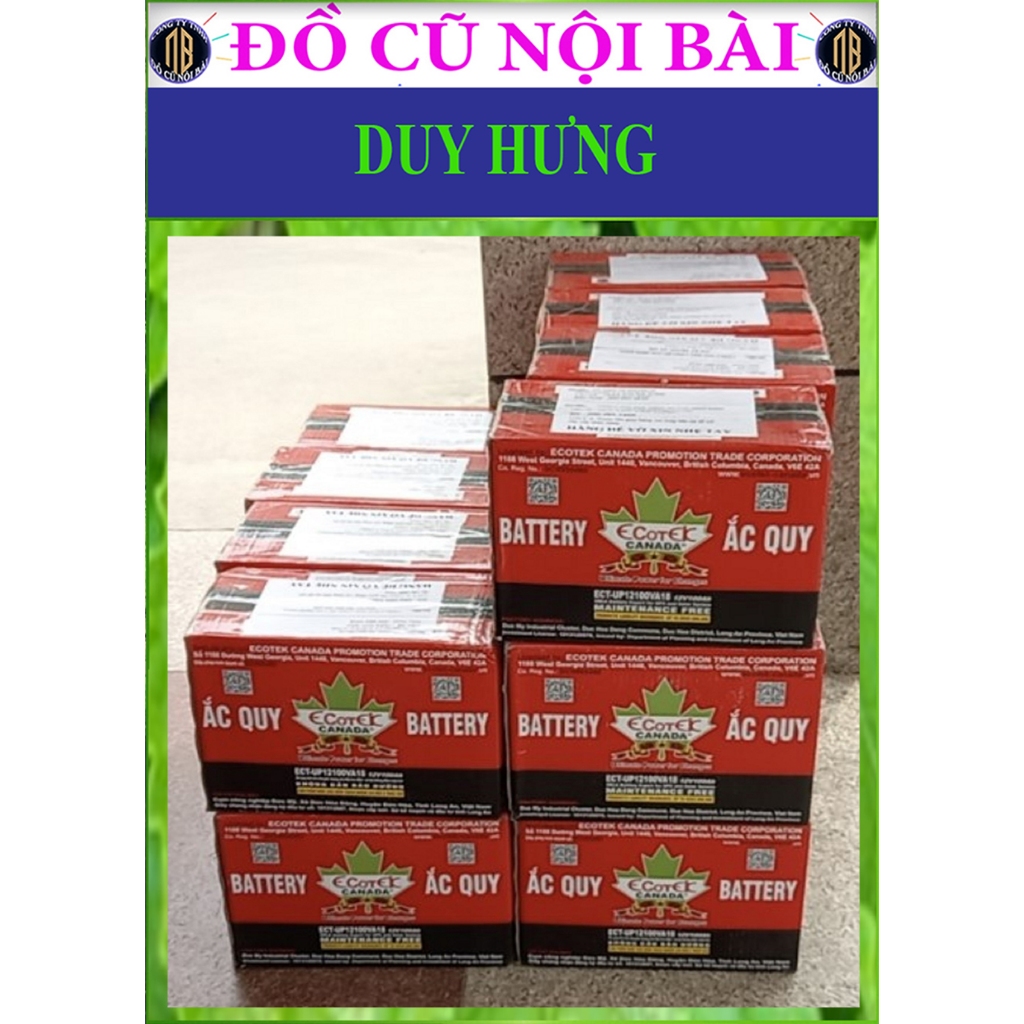 Bán Ắc quy Ecotek 12v9ah - Ecotek Canada ect-ra129va2