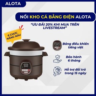  Nồi kho cá bằng điện ALOTA N21 6 chức năng nấu tiện lợi nồi điện đa năng hẹn giờ nấu thông minh 