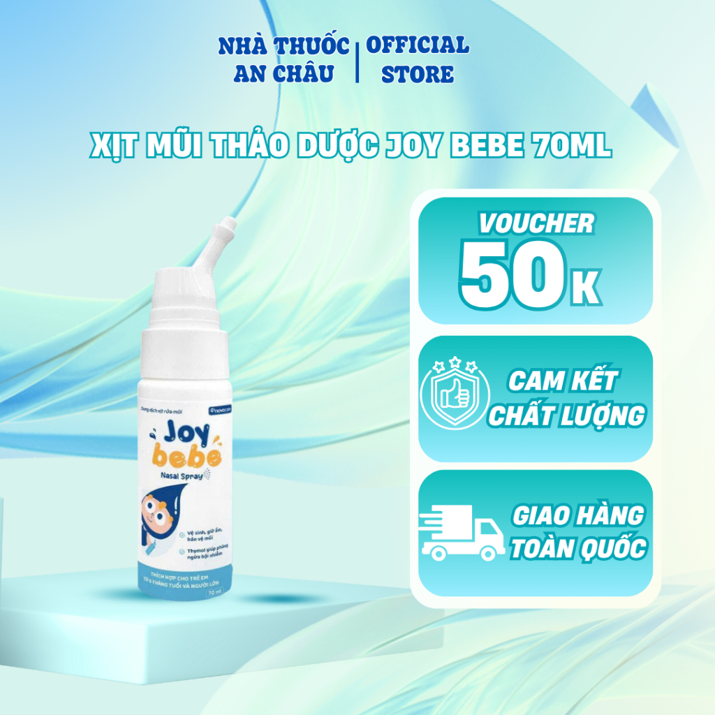 Xịt Mũi Thảo Dược Joy Bebe 70ml – Làm Sạch Mũi, Thoáng Mũi, Dịu Nhẹ Cho Bé