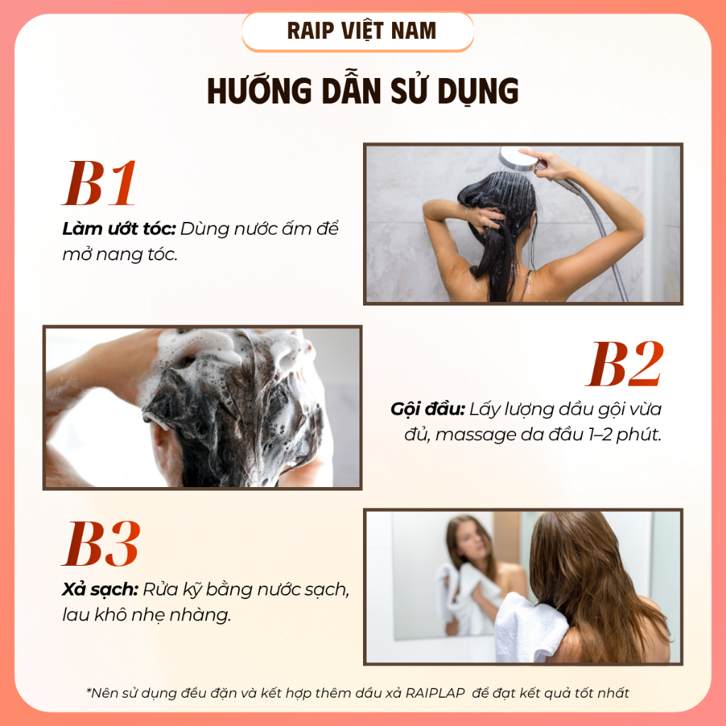 Dầu gội đầu RAIPLAP Repair Shampoo chứa 6 protein phục hồi sợi tóc hư tổn và làm sạch dịu nhẹ | BigBuy360 - bigbuy360.vn