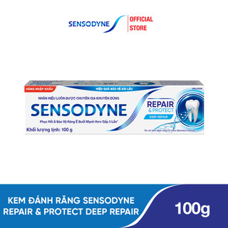 Kem đánh răng SENSODYNE Repair & Protect Deep Repair 100g giúp phục hồi sâu và bảo vệ răng ê buốt