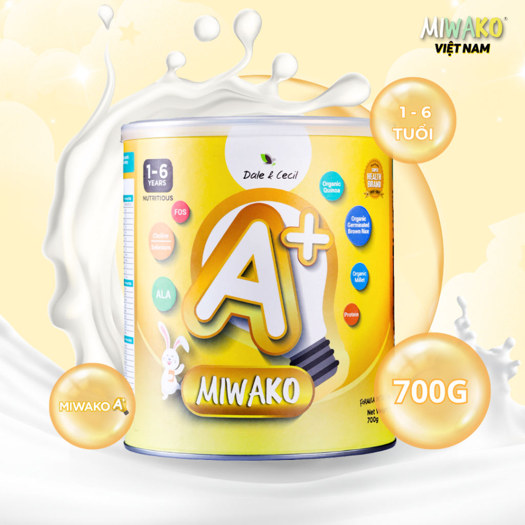 Sữa Hạt MIWAKO A+ 700g Vị Vani Chuẩn Hoa Kỳ - Sữa Hạt Dinh Dưỡng Chuẩn Khoa Học- Miwako Việt Nam