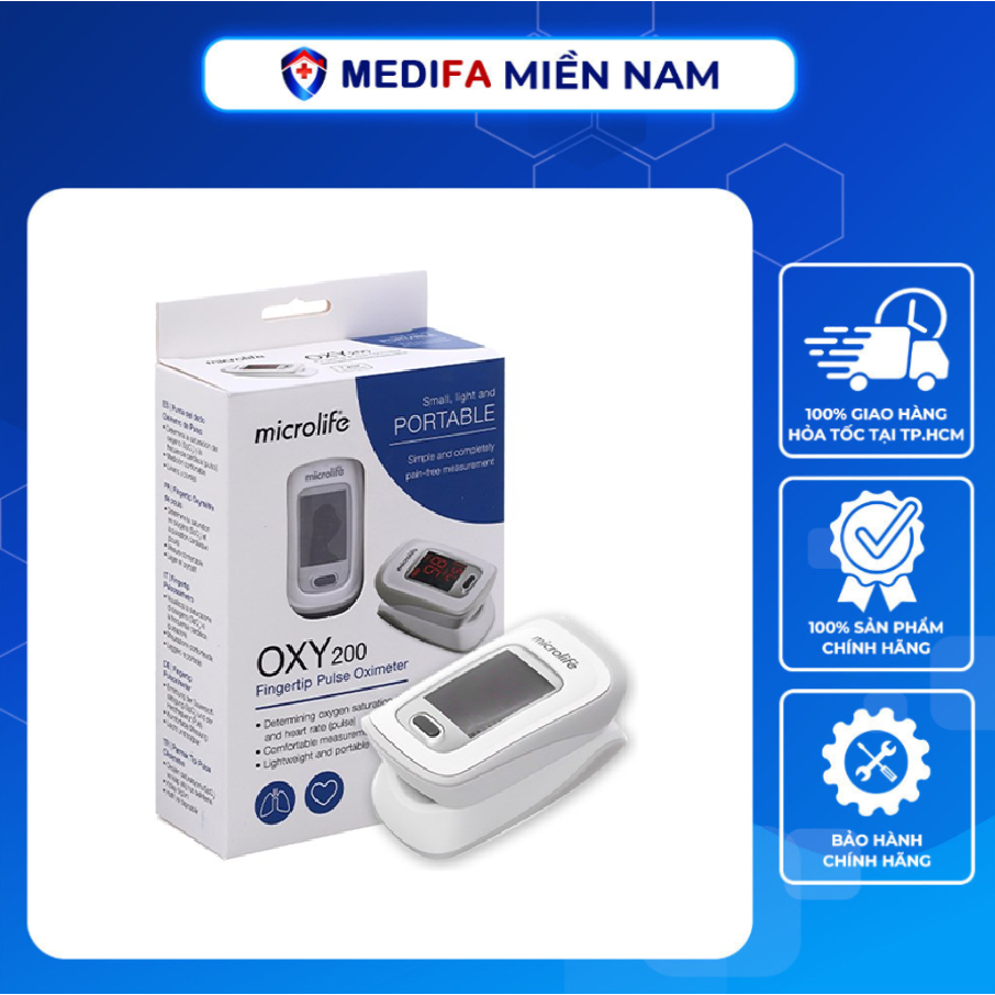 Máy Nồng Độ Oxy Trong Máu Microlife OXY200, Tiện Lợi Nhỏ Gọn