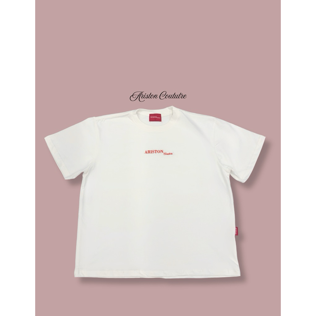 “ARISTON COUTURE” Basic Red Logo Ariston Couture T-Shirt/ White