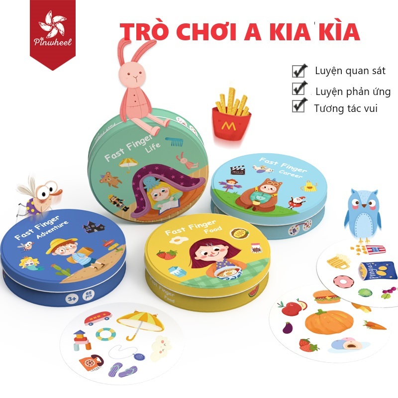 Pinwheel fast finger trò chơi a kia kìa luyện nhanh tay nhanh mắt ghép hình giống nhau match puzzle