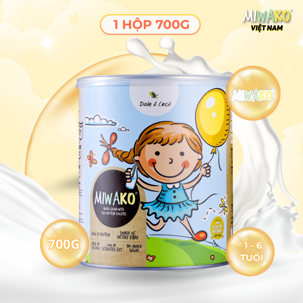 Sữa Hạt Hữu Cơ MIWAKO Hộp 700g x 1 Hộp Vị Gạo Đạm Lành Dễ Uống (Date2026) - Miwako Official Store