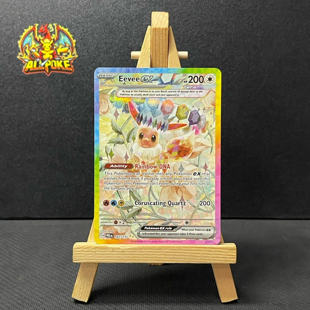 [ AllPoke ] Thẻ Bài Pokemon TCG,Eevee ex - 167/131 - SV: Prismatic Evolutions -M-NM