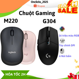  Chuột Không Dây M220 G304 Led RGB Gaming 8000DPI,Nhạy bền đẹp 6 nút điều chỉnh | Onclicks 